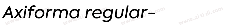 Axiforma regular字体转换